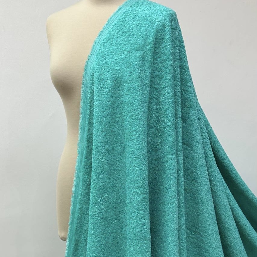 Махровое полотно бирюзовое вискоза шир. 150 см