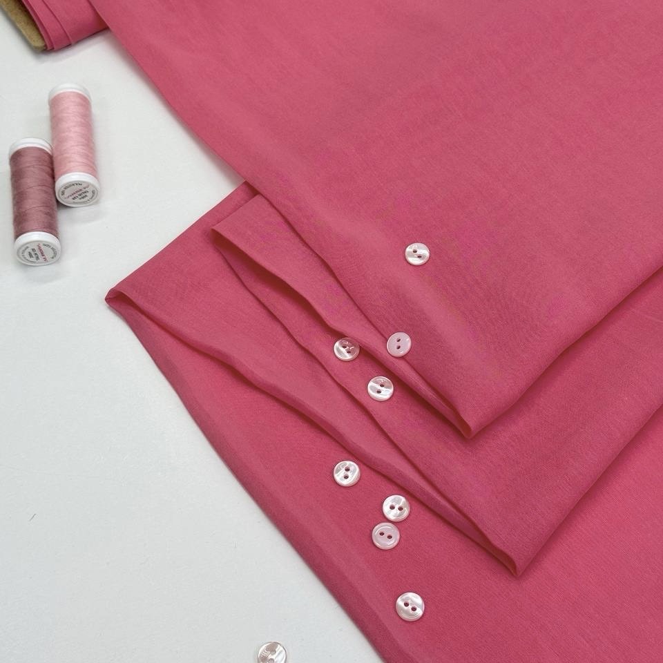 Рубашечная хлопок шелк ш 135 см. Розовая