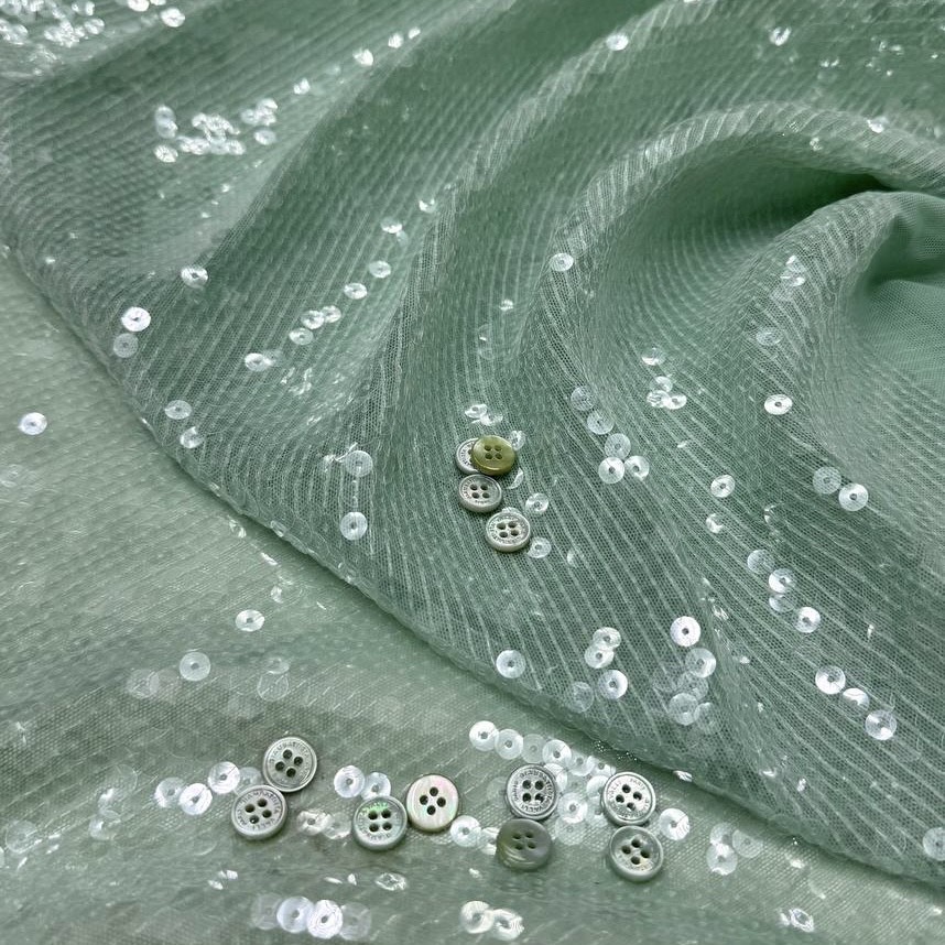 Пайетки на сетке