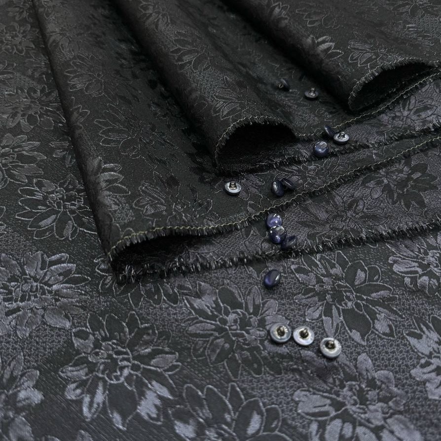 Плательная с люрексом цветочек синяя