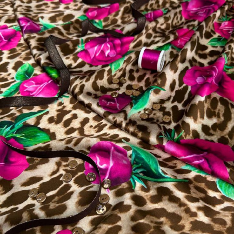 Плательный атлас Dolce&Gabbana