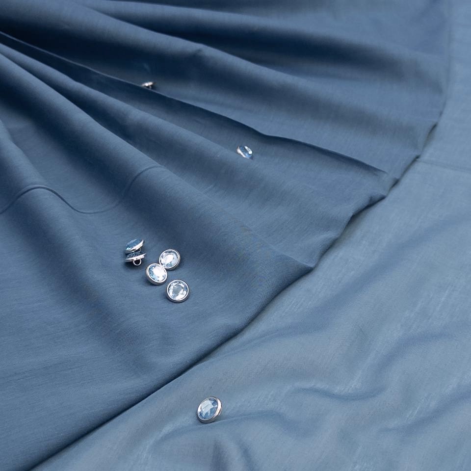 батист синий фон шёлк хлопок ш 140