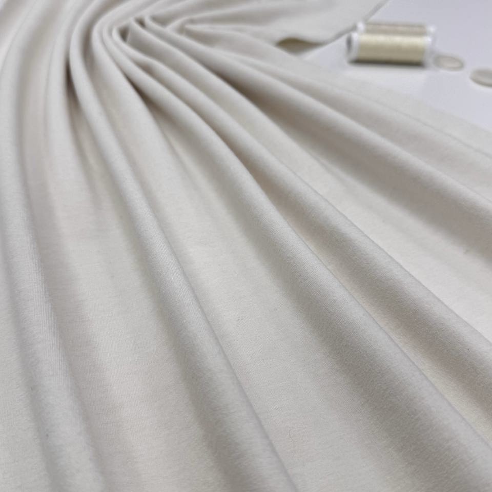Трикотажное полотно белое шерсть 100% шир 110 см