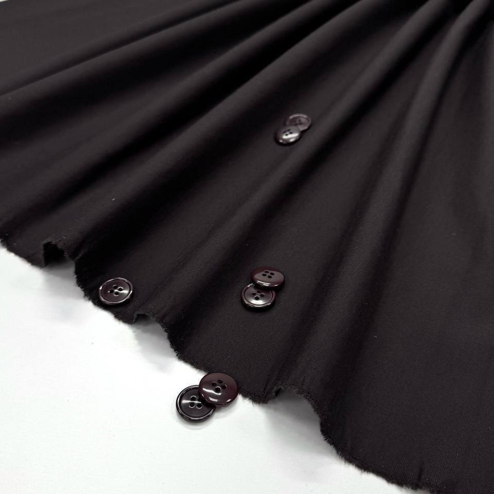 триотажн полотно чёрное вискоза эластан ш. 145