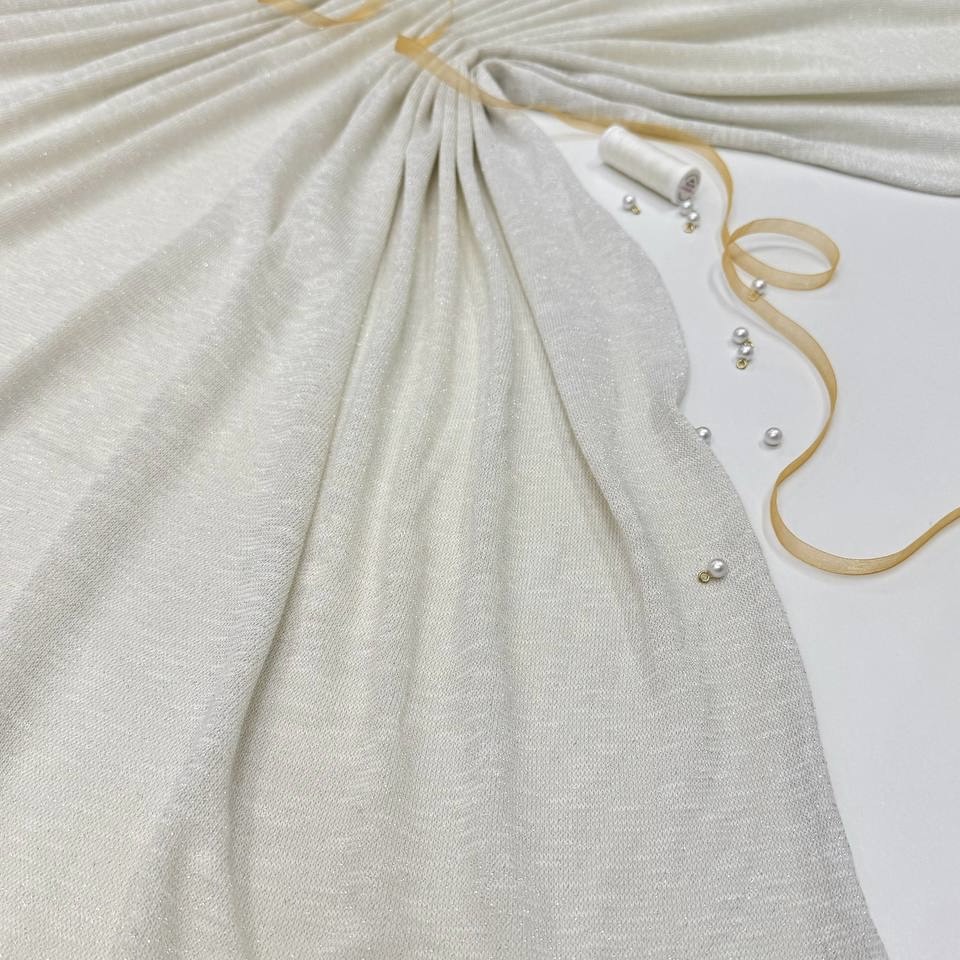 Трикотаж с люрексом, хлопок 78% п\а 12% люрекс 10%, ширина 150 см