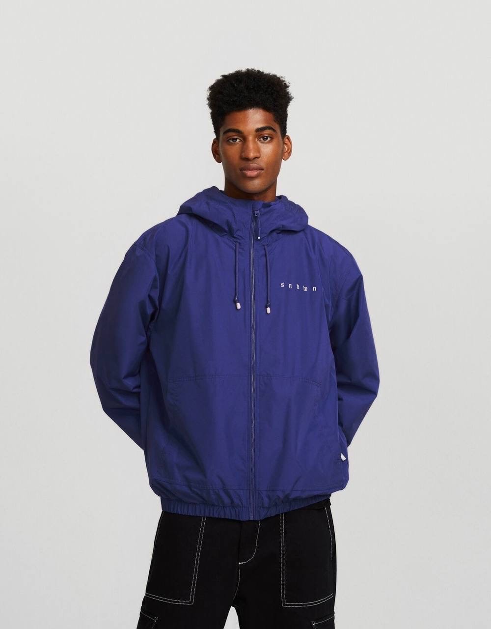 Трикотаж на мембране синий шерсть 100% шир 125 см